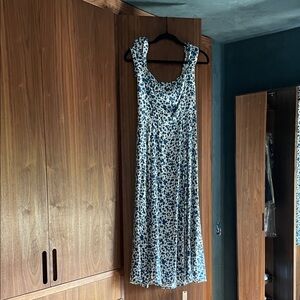 Reformation Blue and White Floral Dress